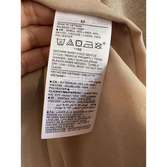 NWT Old Navy Women's Double-Breasted Linen-Blend Blazer Size M Spring Career - Picture 14 of 16